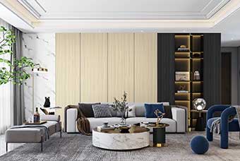 龙南轻奢风格-客厅