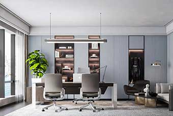 龙南轻奢风格-书房