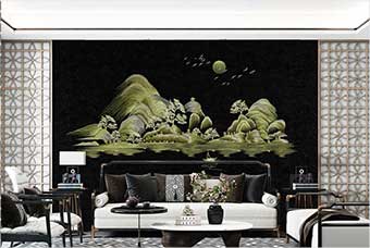 龙南森佰汇航空纤维墙咔（湖光山色）