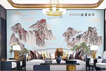 龙南森佰汇航空纤维墙咔（鸿运当头）